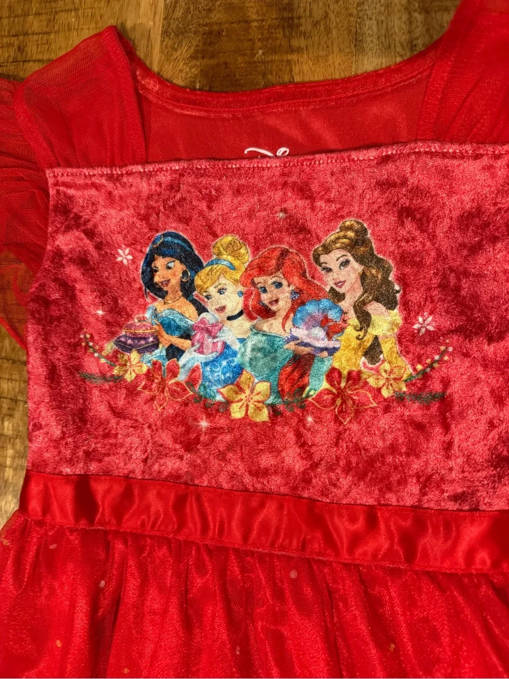 Disney Princess Holiday Snowflake Nightgown Size 8